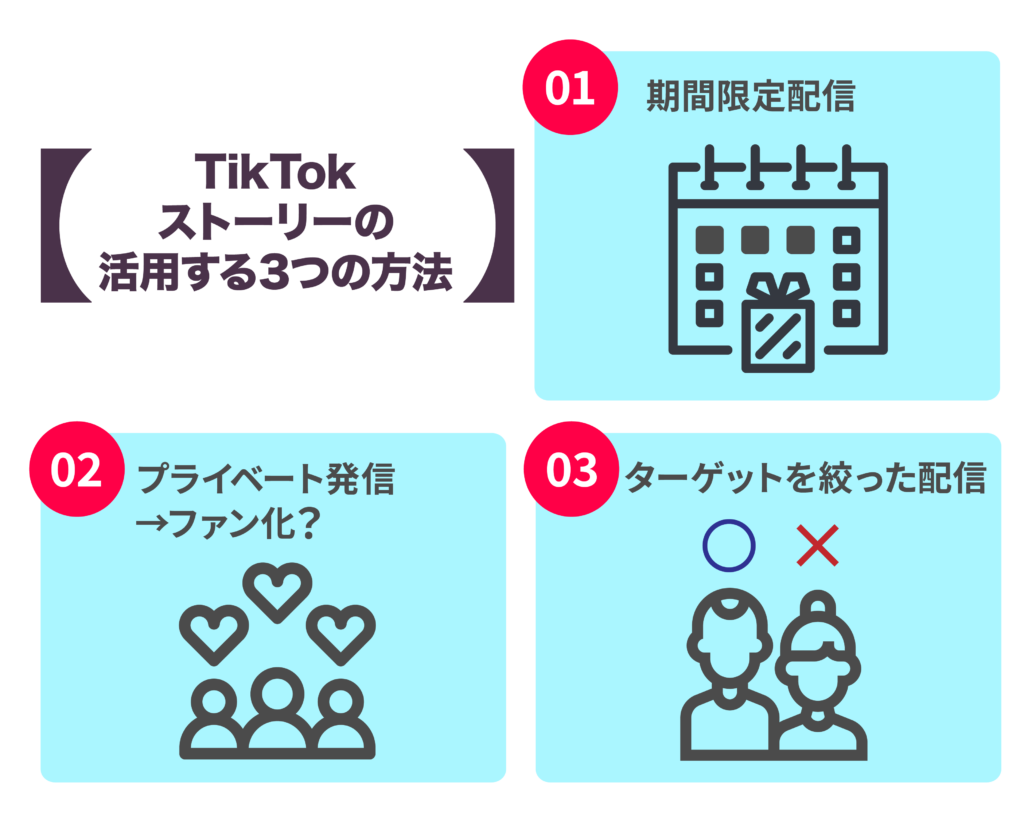 TikTokストーリーの活用する３つの方法