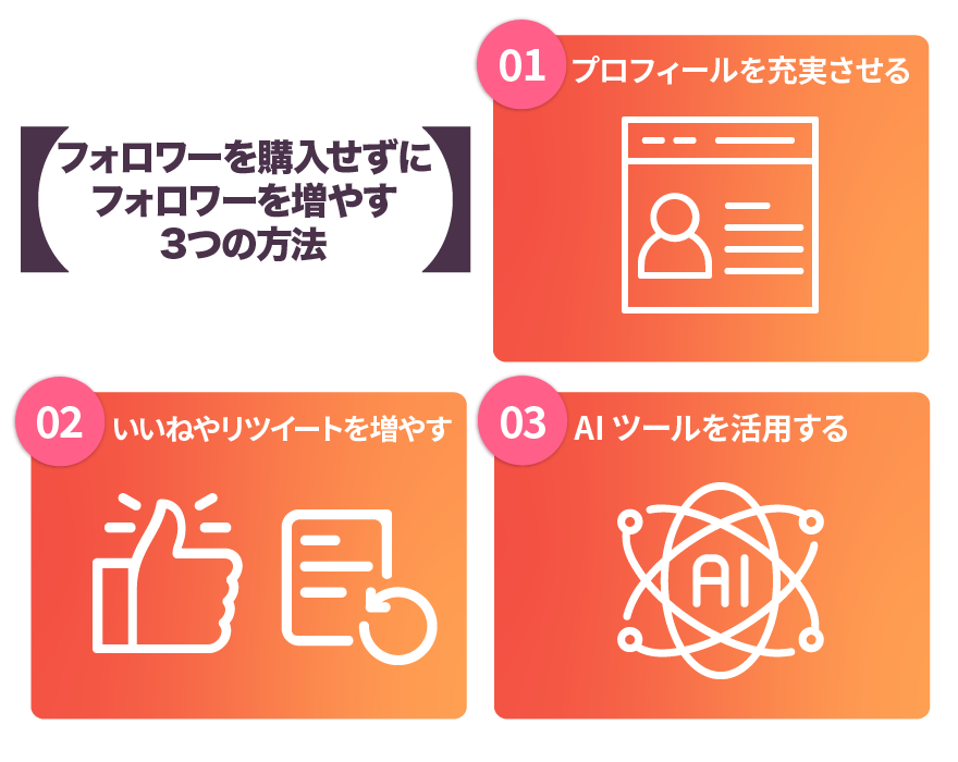 フォロワー購入せずにフォロワーを増やす3つの方法