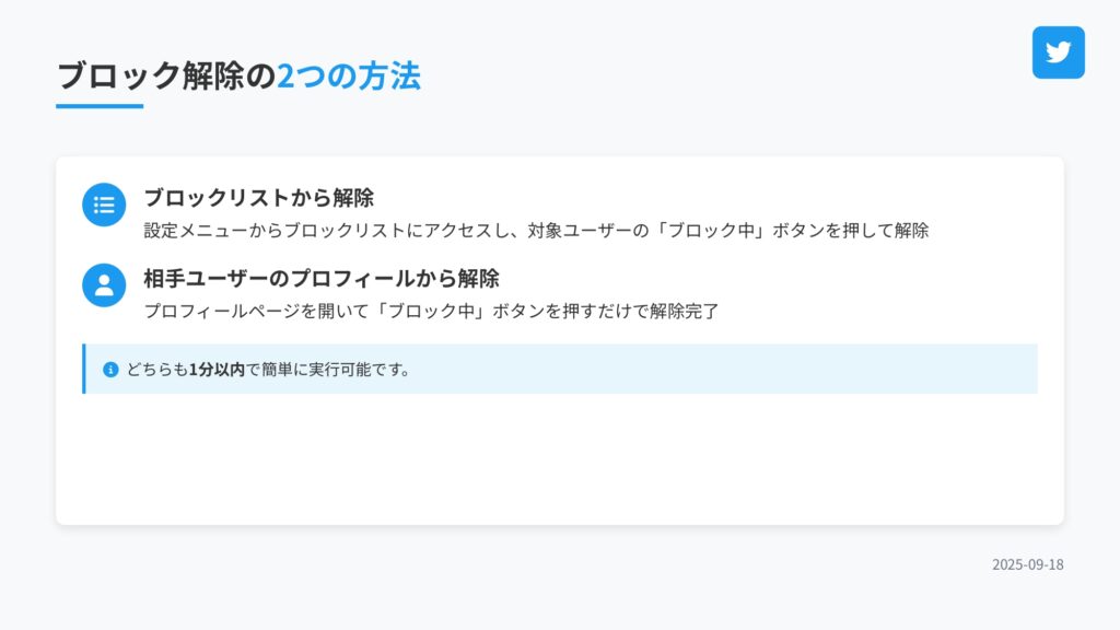 X（Twitter）のブロックの解除方法【iPhone＆Android】