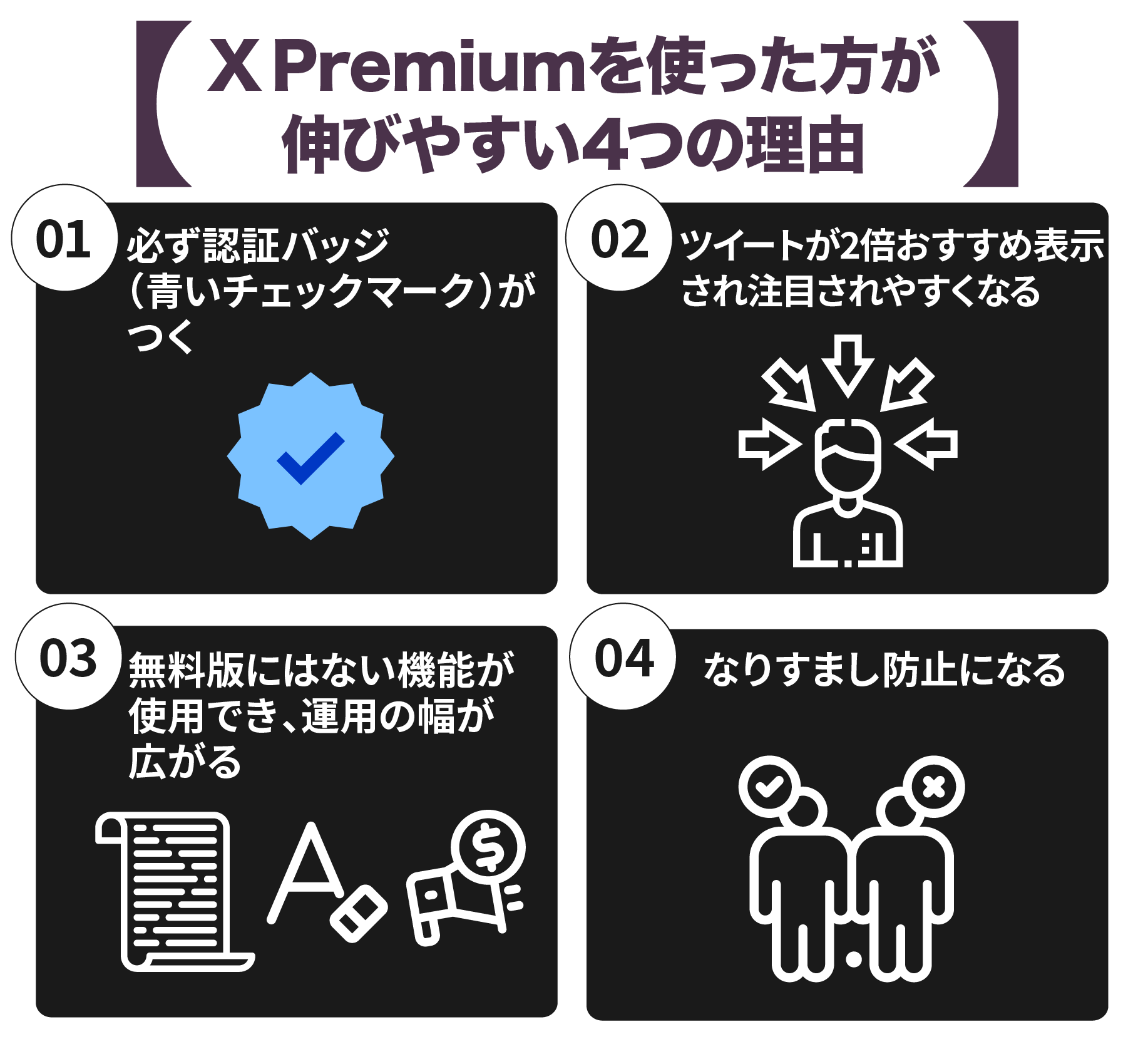 X Premiunを使った方が伸びやすい4つの理由