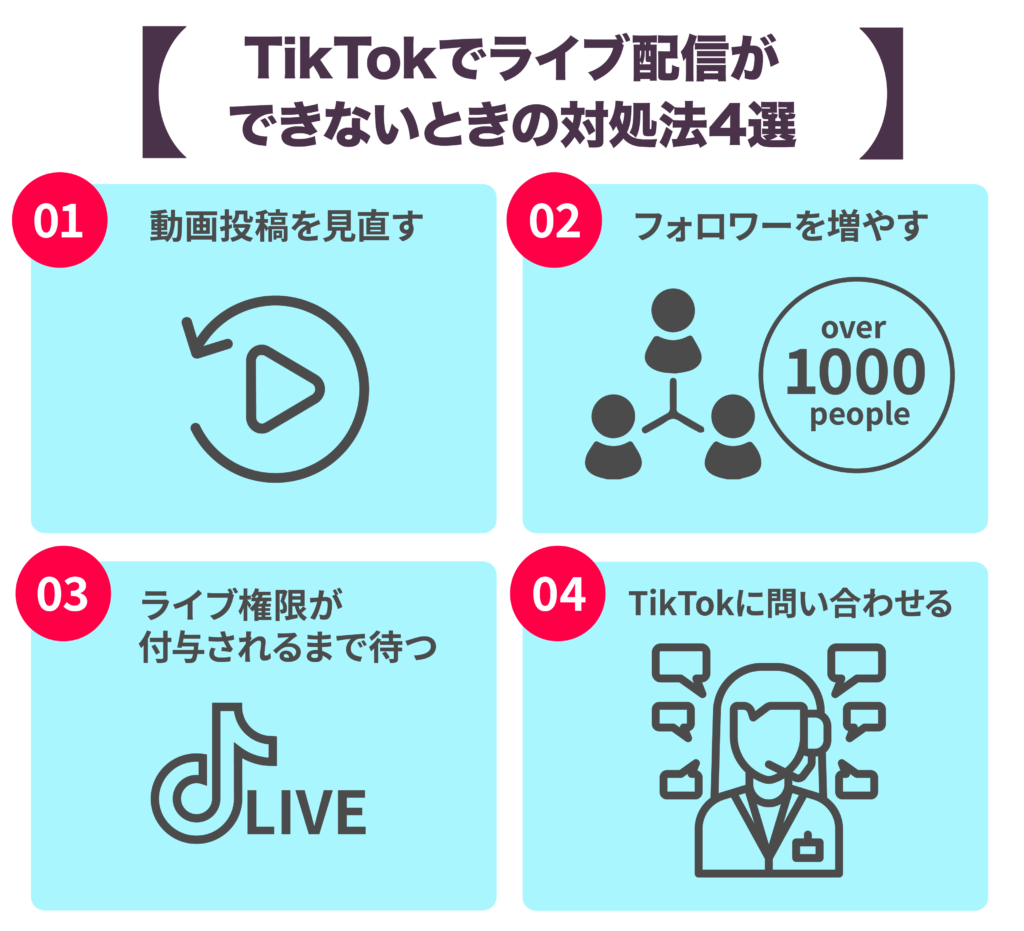 TikTokでライブ配信ができない時の対処法４選