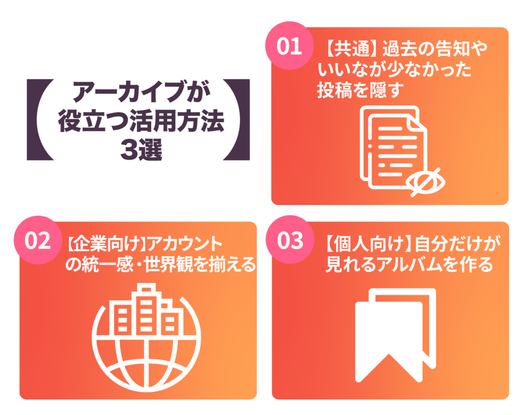 アーカイブが役立つ活用方法３選