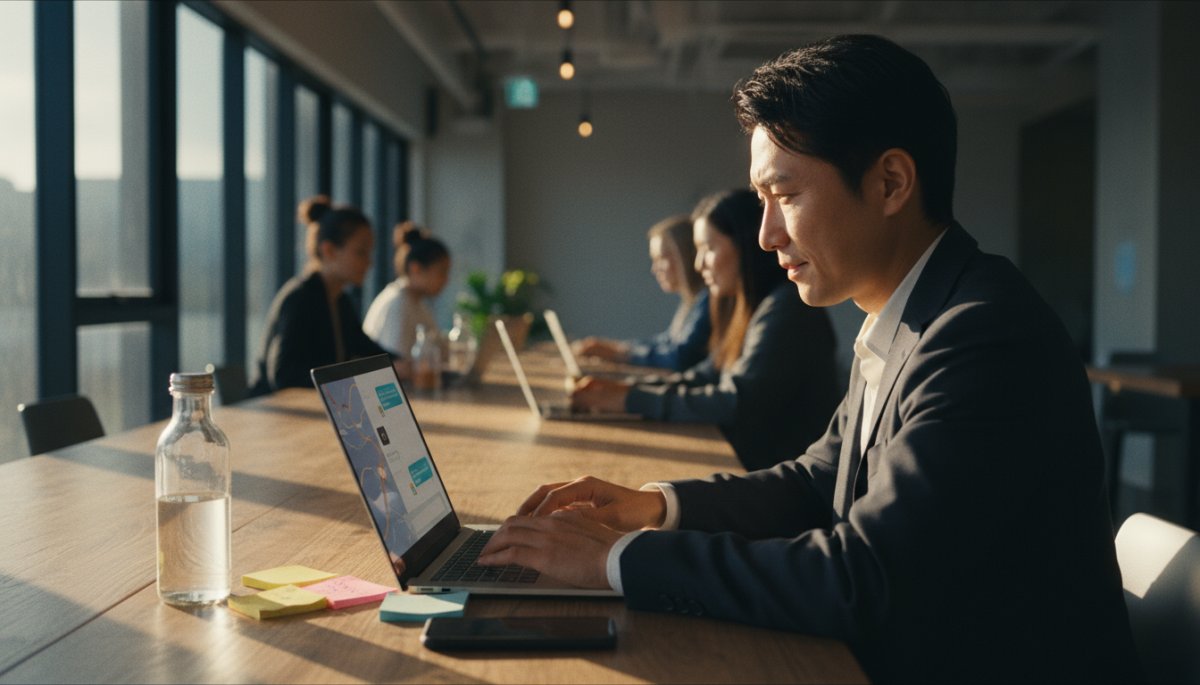 クロードAIを活用するビジネスパーソン