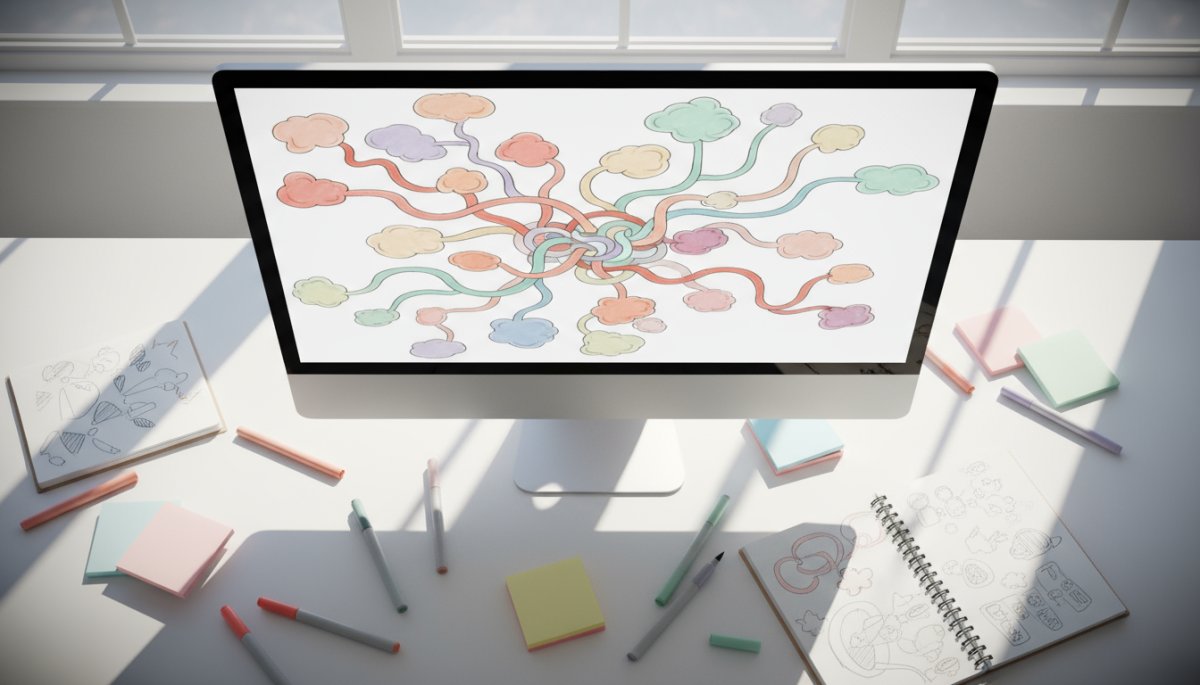 Xmind AIのマインドマップ機能で整理された知識構造