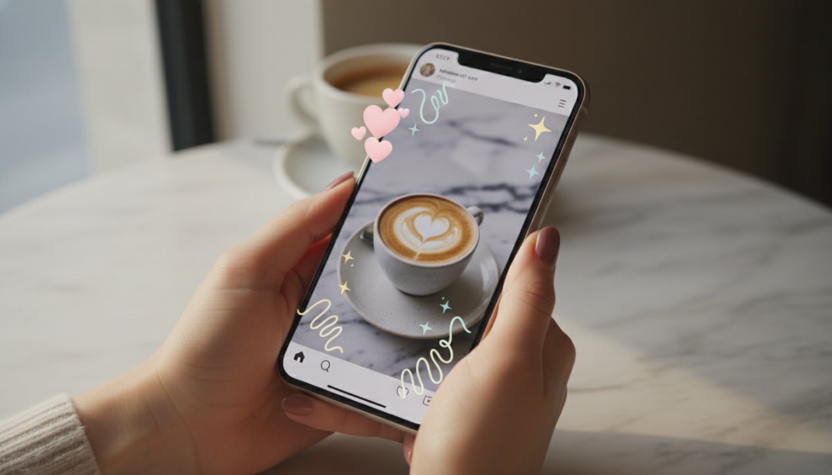 おしゃれなGIFスタンプを使ったインスタストーリーズ