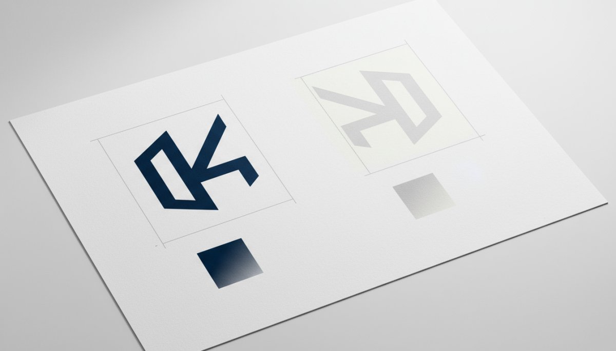 コントラストの強いロゴと弱いロゴの比較デザイン