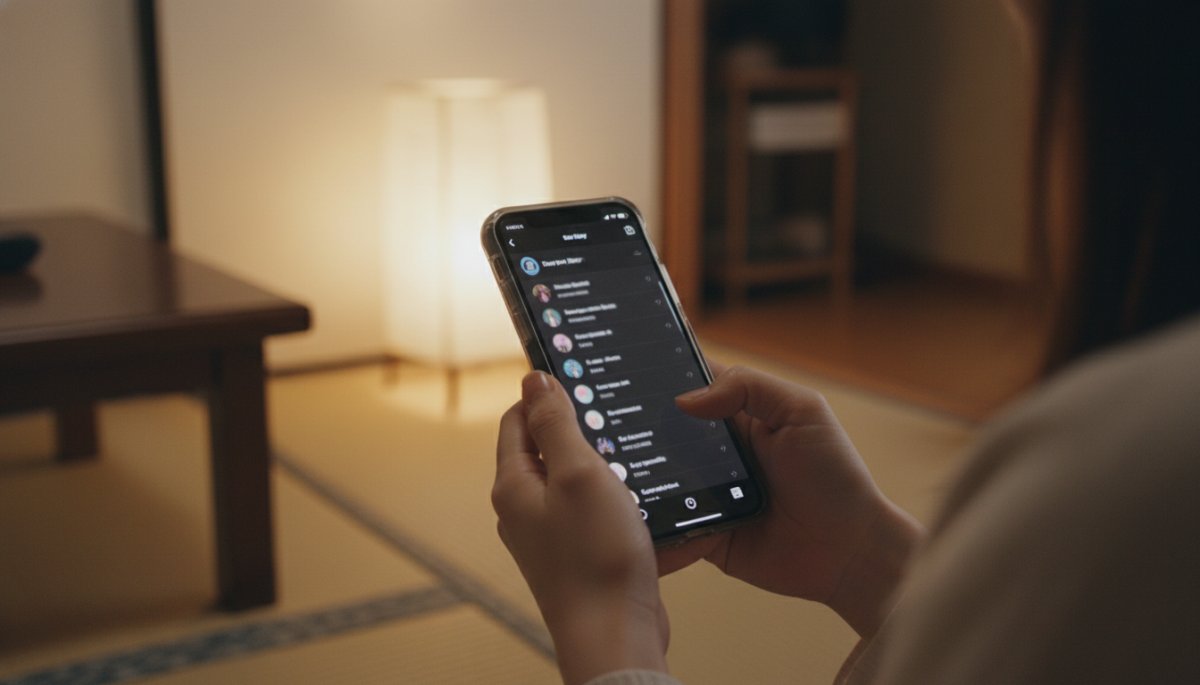 インスタグラムストーリーズの閲覧者リスト画面